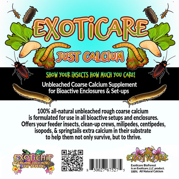 Exoticare Just Calcium - Coarse, Unbleached Calcium for Bioative Setups