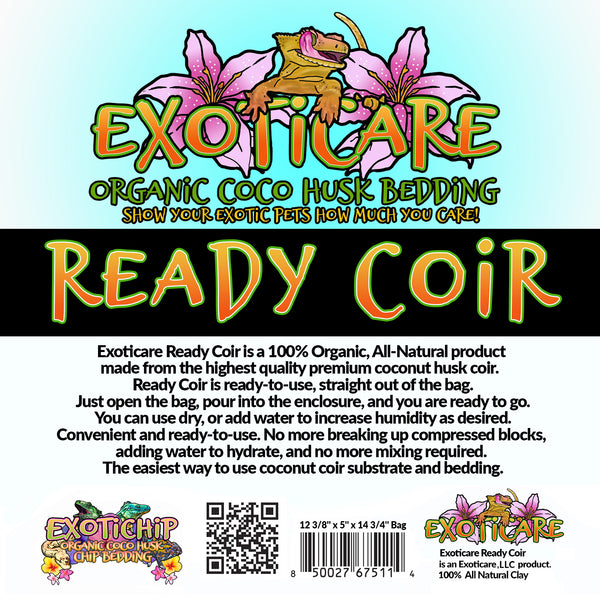 Exoticare Ready Coir - Ready To Use Coir Bedding for Reptiles & other Exotics