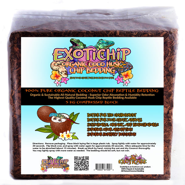 Exotichip Organic Coconut Husk Chip Reptile Bedding