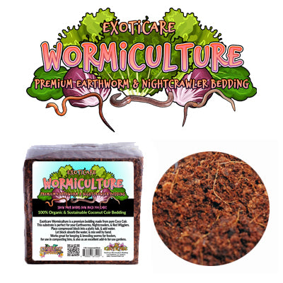 Wormiculture Coconut Husk Coir Substrate for Earthworms, Nightcrawlers, etc.