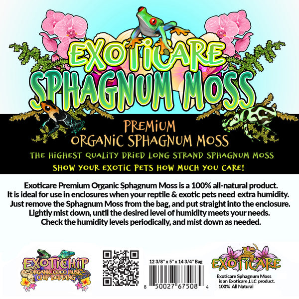 Exoticare Long-Strand Sphagnum Moss Enhanced with Spirulina